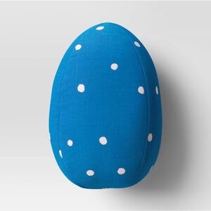 3 for $15 SALE Easter Egg Throw Pillow, blue with pink polka dots from Target